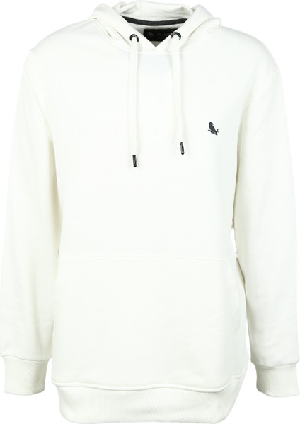 Kapüşon Yaka Ekru Erkek Sweatshırt TC2910BASKILI