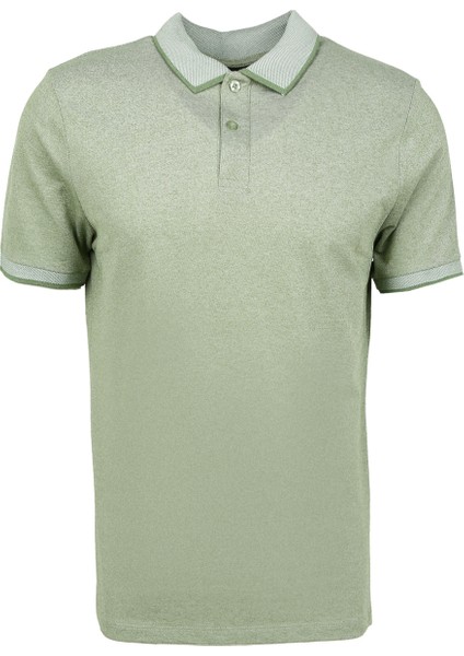 Yeşil - Beyaz Erkek Polo T-Shirt 4A9000000003