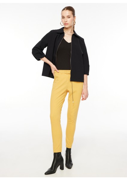 Normal Bel Standart Hardal Kadın Pantolon 23KSL5094 fiyatları