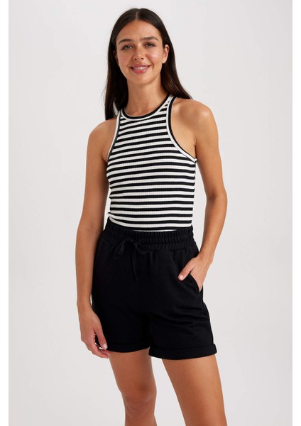 Regular Fit Pamuklu Bermuda Şort X6153AZ23HS
