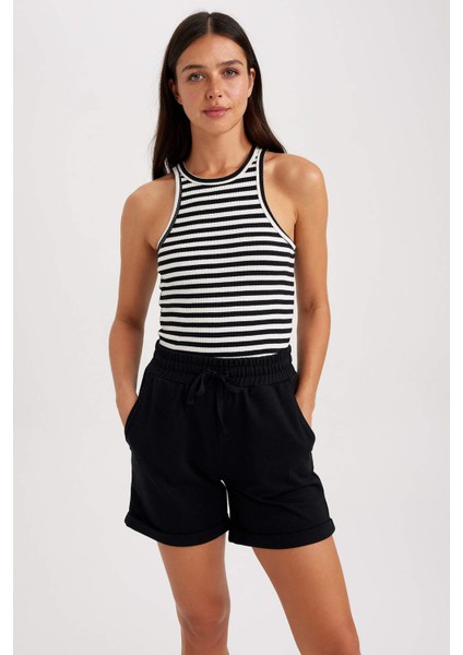 Regular Fit Pamuklu Bermuda Şort X6153AZ23HS