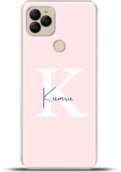 General Mobile Gm 22 Plus Kılıf Silikon Esnek Kamera Koruma Kişiye Özel Isim Harf Zao Pembe - K