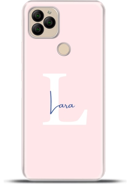 General Mobile Gm 22 Plus Kılıf Silikon Esnek Kamera Koruma Kişiye Özel Isim Harf Zao Pembe - L
