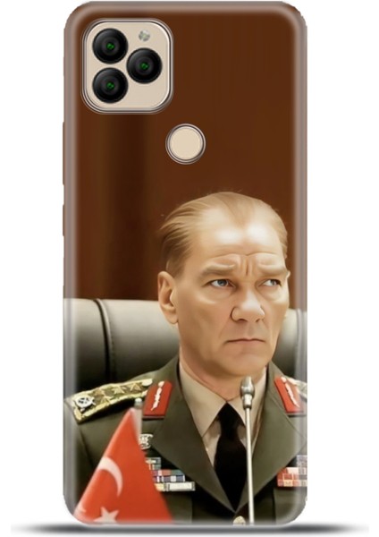 General Mobile Gm 22 Plus Kılıf Esnek Silikon Kamera Koruma 4K Desenli Özel Tasarım - Başkomutan Atatürk