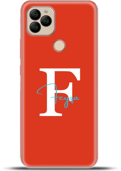 General Mobile Gm 22 Plus Kılıf Silikon Esnek Kamera Koruma Kişiye Özel Isim Harf Zao Kırmızı - F