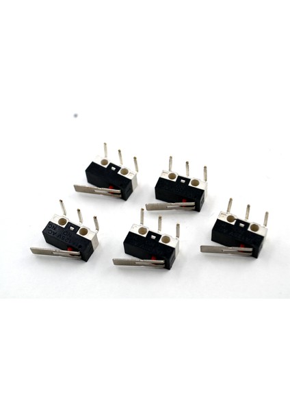 5 Adet Mini Micro Switch Paletli KW10 Z1P 90 Derece Yan L Pin