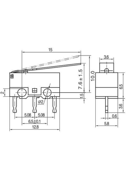 5 Adet Mini Micro Switch Uzun Paletli KW10 Z2P