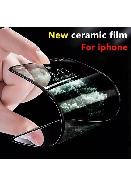 iPhone 15 Pro Uyumlu Tam Kaplayan Esnek Seramik Ekran Koruyucu