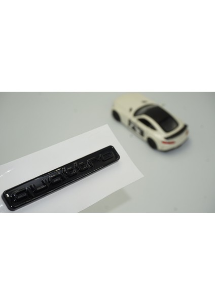 Audi Quattro Siyah Metal 3m 3D Bagaj Logo Amblem