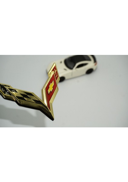 Chevrolet Corvette C6 C7 Logo Bagaj 3m 3D Metal Logo Amblem fiyatları