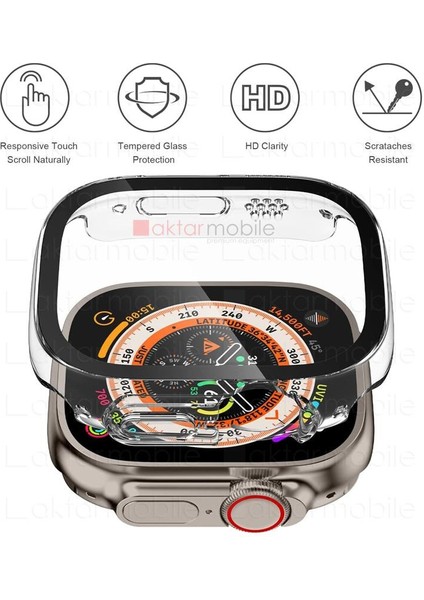 Apple Watch Ultra 2 49 mm Uyumlu Ekran Koruyucu Kasa Koruma Full Body Tüm Gövde Koruyucu Tam Koruma modelleri