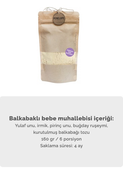 Penelope Gurme Balkabaklı Muhallebi Ek Gıda +6-7-8-9-12 Ay - BSLN