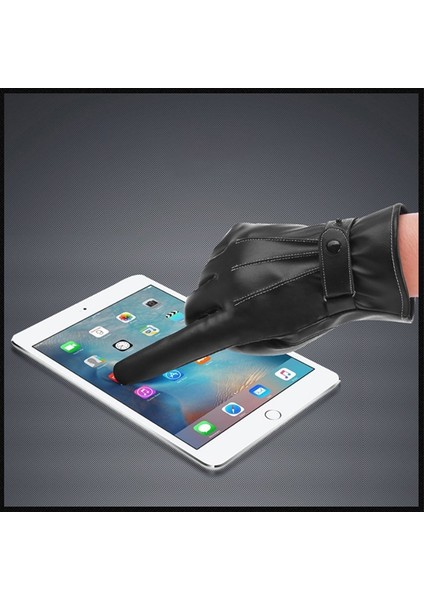 Erkek Suni Deri Eldiven Dokunmatik Ekran Uyumlu modelleri