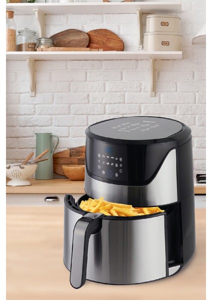 Inox Digital Fastfryer Yağsız Fritöz Airfryer