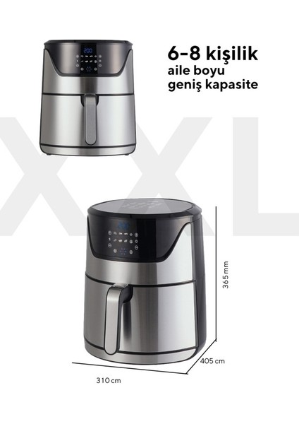 Inox Digital Fastfryer Yağsız Fritöz Airfryer modelleri