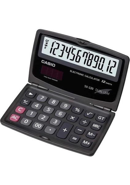 SX220 Hesap Makinesi 12 Hane Güneş Enerjili