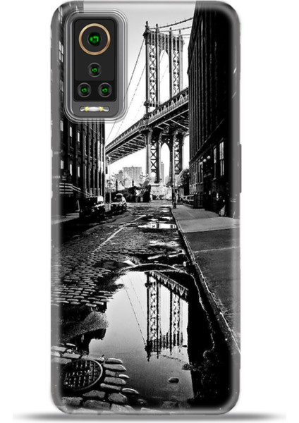 General Mobile Gm 22 Pro Kılıf Esnek Silikon Kamera Koruma 4K Desenli Özel Tasarım - Manhattan Bridge