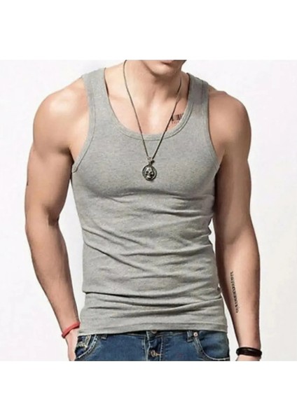 Erkek Gri Pamuklu Atlet 6 Adet modelleri