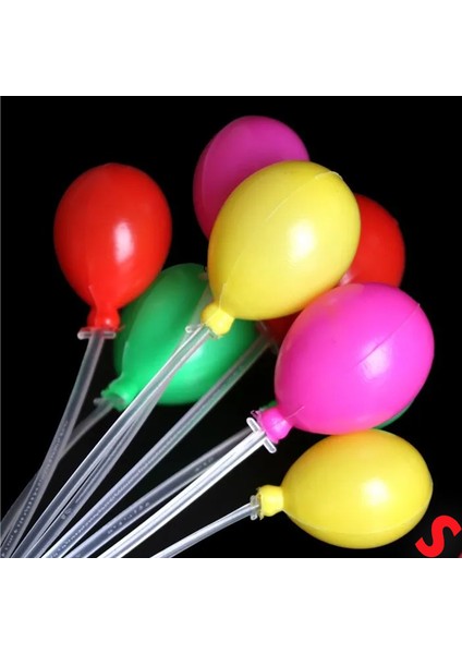 Plastik Minyatür 8'li Demet 17CM Teraryum Obje - Balon modelleri