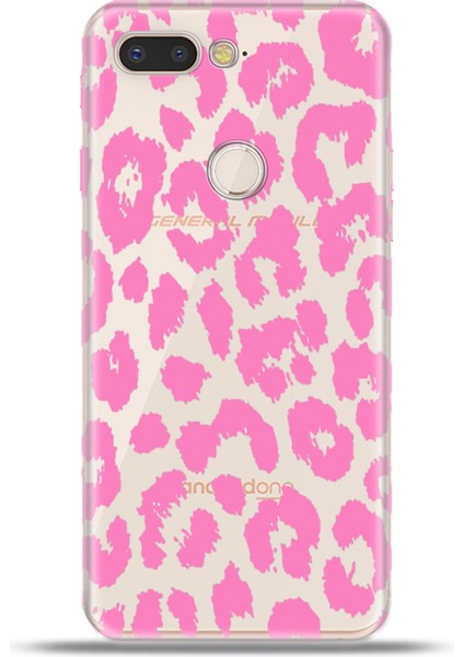General Mobile Gm9 Pro Kılıf Esnek Silikon Kamera Koruma 4K Desenli Özel Tasarım - Pembe Leopar