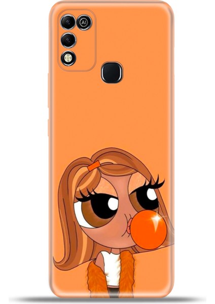 Infinix Hot 11 Play Kılıf Esnek Silikon Kamera Koruma 4K Desenli Özel Tasarım - Power Puff