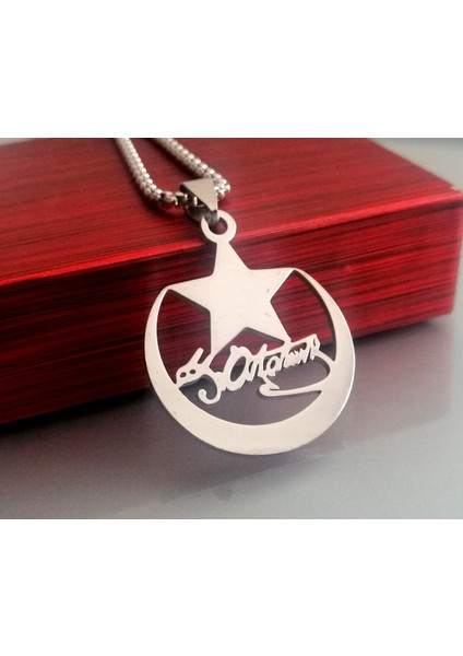 Paslanmaz Çelik Ayyıldız Içerisinde Kemal Atatürk Kolye /ayyıldız Kolye fiyatları