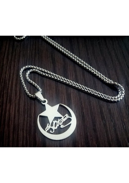 Paslanmaz Çelik Ayyıldız Içerisinde Kemal Atatürk Kolye /ayyıldız Kolye modelleri