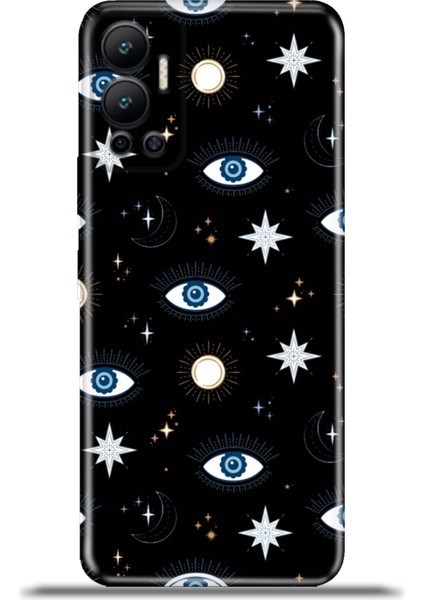 Infinix Hot 12 Kılıf Esnek Silikon Kamera Koruma 4K Desenli Özel Tasarım - All Seeing Eyes