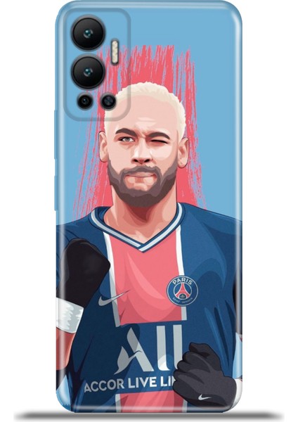 Infinix Hot 12 Kılıf Esnek Silikon Kamera Koruma 4K Desenli Özel Tasarım - Neymar