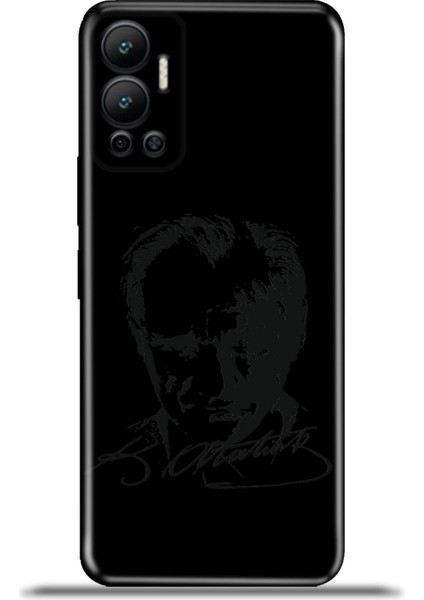 Infinix Hot 12 Kılıf Esnek Silikon Kamera Koruma 4K Desenli Özel Tasarım - Atatürk Portre