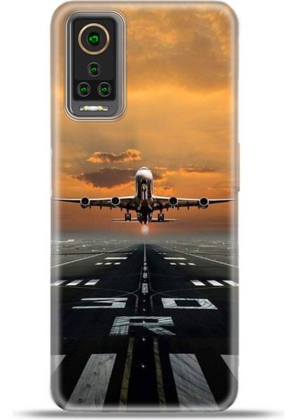 General Mobile Gm 22 Pro Kılıf Esnek Silikon Kamera Koruma 4K Desenli Özel Tasarım - Uçak Havalanış