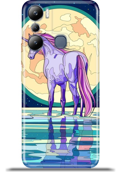 Infinix Hot 20I Kılıf Esnek Silikon Kamera Koruma 4K Desenli Özel Tasarım - Unicorn Look