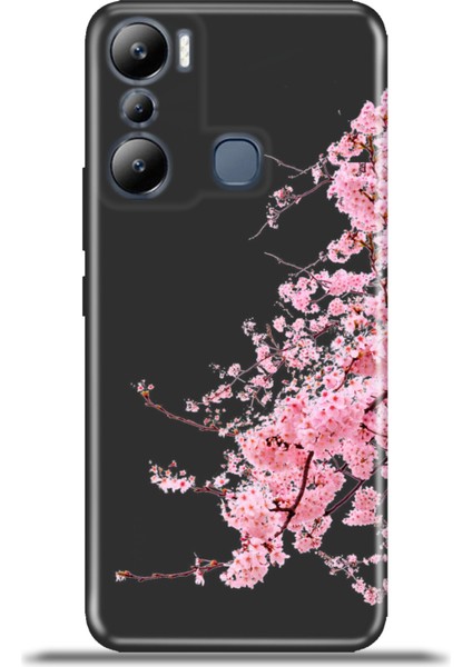 Infinix Hot 20I Kılıf Esnek Silikon Kamera Koruma 4K Desenli Özel Tasarım - Sakura