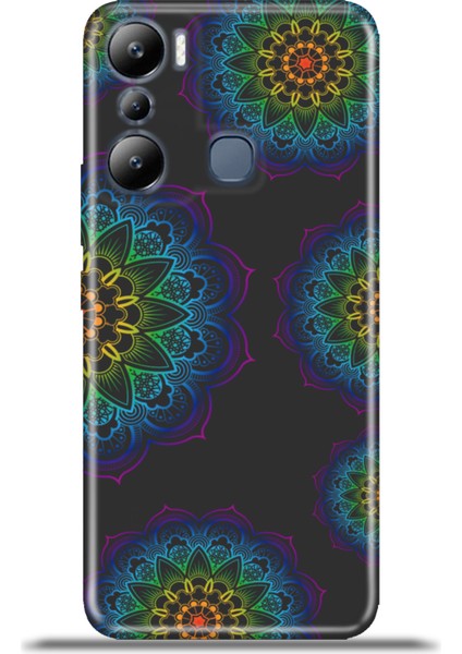 Infinix Hot 20I Kılıf Esnek Silikon Kamera Koruma 4K Desenli Özel Tasarım - Rainbow Mandala