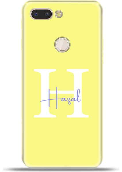 General Mobile Gm9 Pro Kılıf Silikon Esnek Kamera Koruma Kişiye Özel Isim Harf Zao Sarı - H