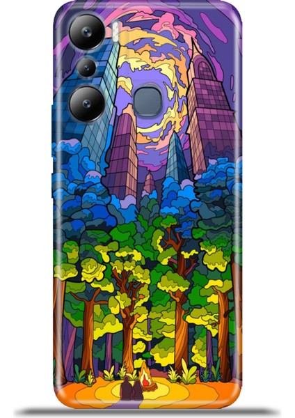 Infinix Hot 20I Kılıf Esnek Silikon Kamera Koruma 4K Desenli Özel Tasarım - Dream Together