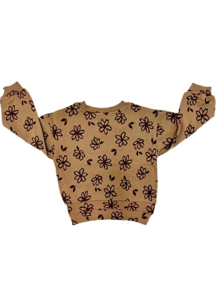Çiçekli Kahverengi Sweat Tayt Ikili Takım fiyatları