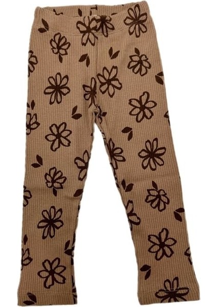 Çiçekli Kahverengi Sweat Tayt Ikili Takım modelleri