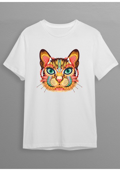 Kedi Baskılı Unisex T-Shirt HC030