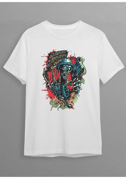 İskelet Baskılı Unisex T-Shirt HC02