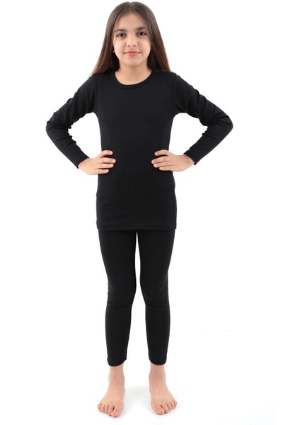 2'li Unisex Pamuklu Termal Çocuk Tayt |şardonlu Termal Içlik