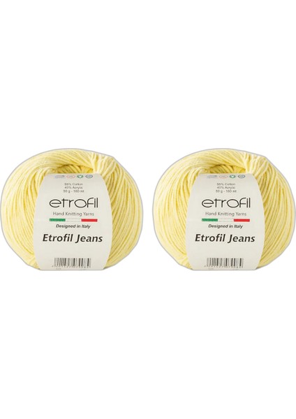 Jeans Amigurimi & Motif El Örgü Ipi (2 x 50 Gr) - 007 Açık Sarı