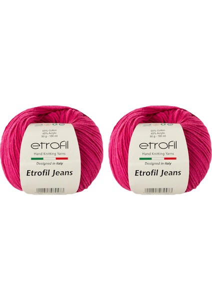 Jeans Amigurimi & Motif El Örgü Ipi (2 x 50 Gr) - 049 Fuşya