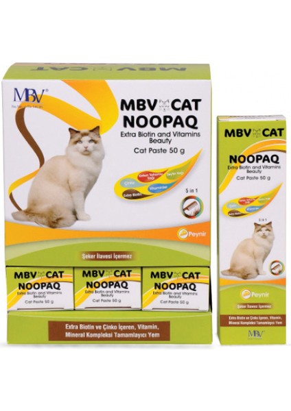 Cat Vitamin Paste 50 gr ve Mbv Noopaq Cat Paste 50 gr 2'li Ekonomik Set