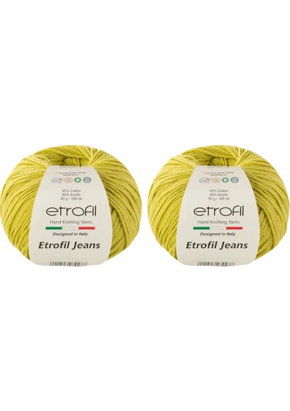 Jeans Amigurimi & Motif El Örgü Ipi (2 x 50 Gr) - 025 Yeşil