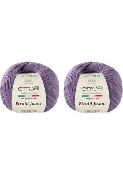 Jeans Amigurimi & Motif El Örgü Ipi (2 x 50 Gr) - 017 Mor fiyatları