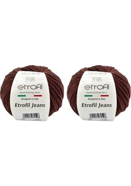Jeans Amigurimi & Motif El Örgü Ipi (2 x 50 Gr) - 062 Kahverengi fiyatları