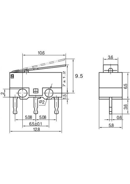 5 Adet Mini Micro Switch Paletli KW10 Z1P