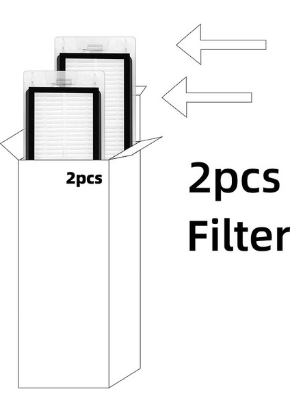 Xiaomi Vacuum Mop 2 Lite (Mjstl) Robot Süpürge ile Uyumlu 2li Hepa Filtre