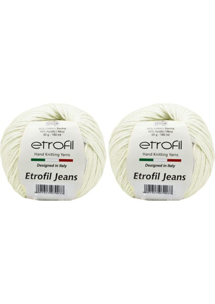 Jeans Amigurimi & Motif El Örgü Ipi (2 x 50 Gr) - 028 K. Beyaz fiyatları
